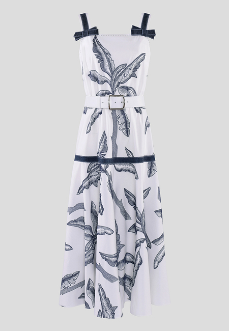 Letnia sukienka we wzór palm