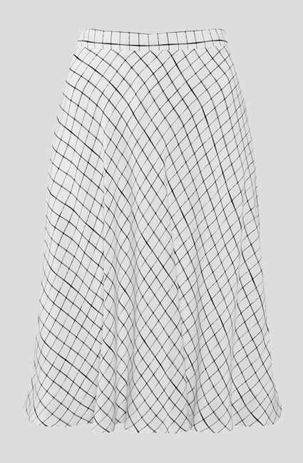 Spódnica z wiskozowej tkaniny o deseniu delikatnej kratki