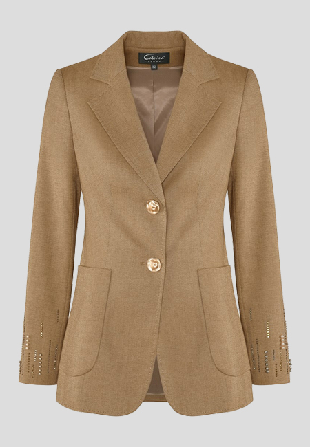 Klasyczny żakiet w kolorze złotym