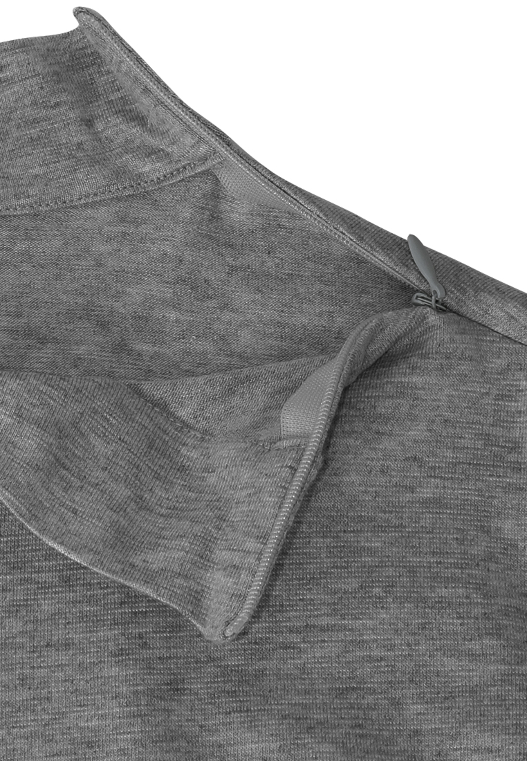 Klasyczny szary półgolf z suwakien z boku