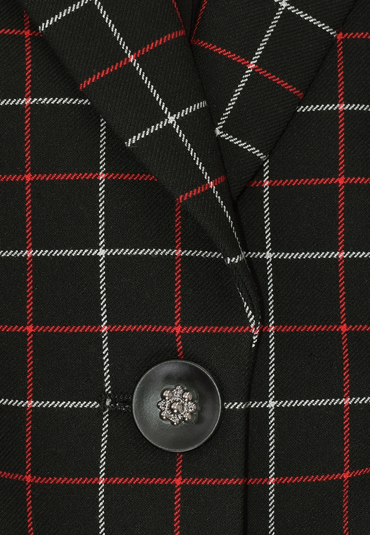 Żakiet w biało-czerwoną kratkę