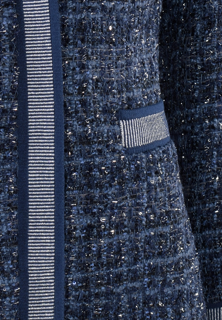 Żakiet z tkaniny chanel ze ściągaczami