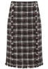 Ołówkowa spódnica w czarno-białą kratę