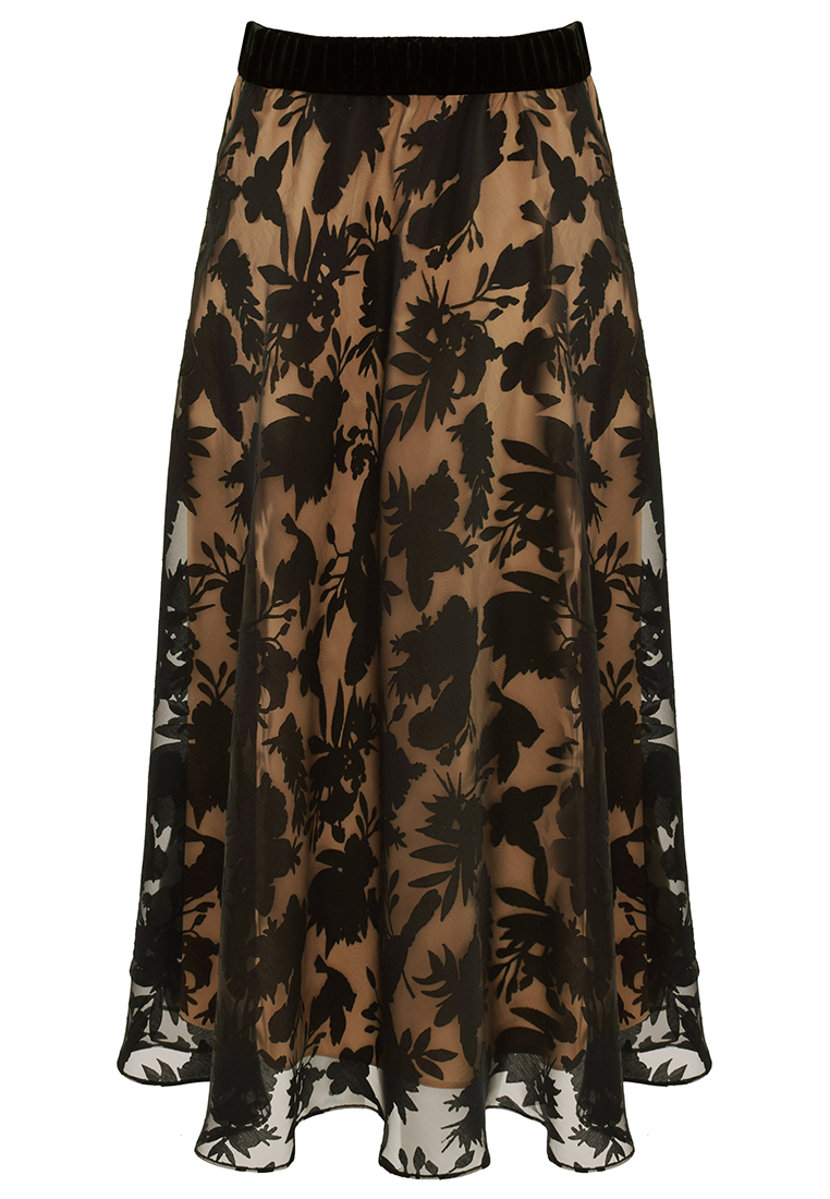 Elegancka spódnica z kontrastową podszewką