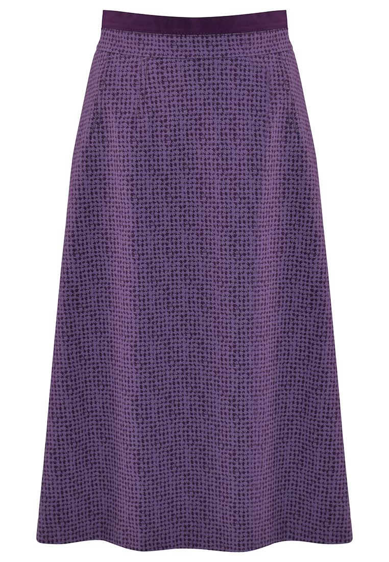 Fioletowa spódnica z motywem kurzej stopki