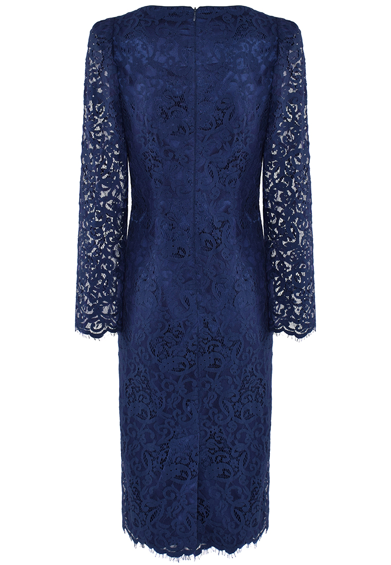 Granatowa sukienka z koronki