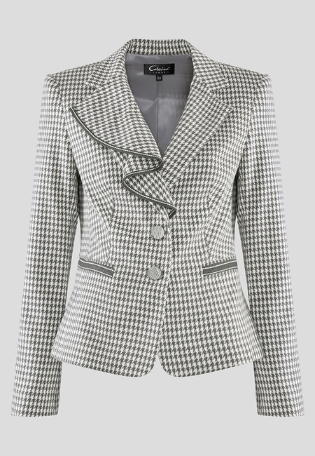 Elegancki żakiet w pepitkę