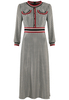 Wiskozowa sukienka z kontrastowym wykończeniem