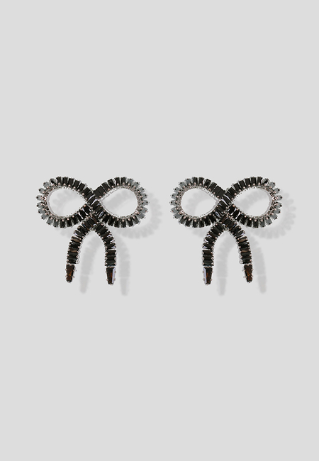 Kolczyki kokardki z cyrkoniami