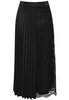 Plisowana spódnica z elementami koronki