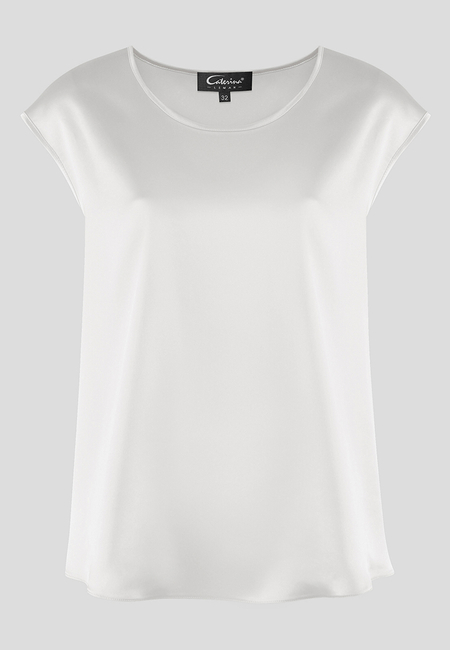 Jasnobeżowa bluzka o swobodnym kroju