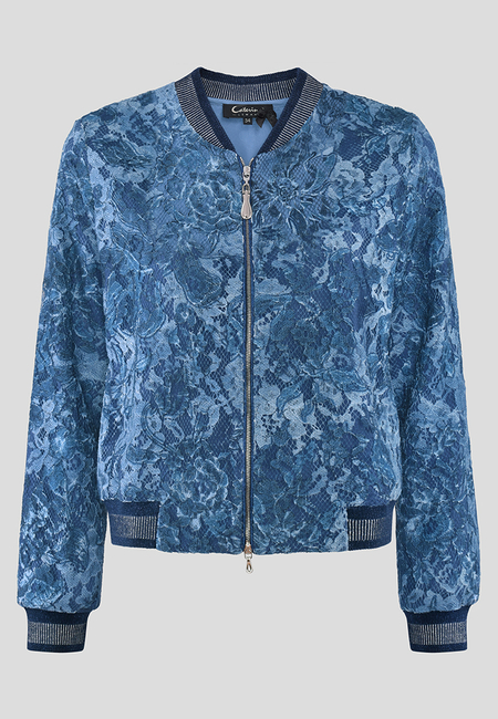 Koronkowy żakiet typu bomberka