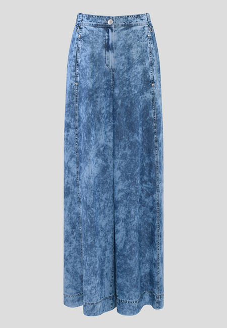 Spodnie denim o wzorze marmurka