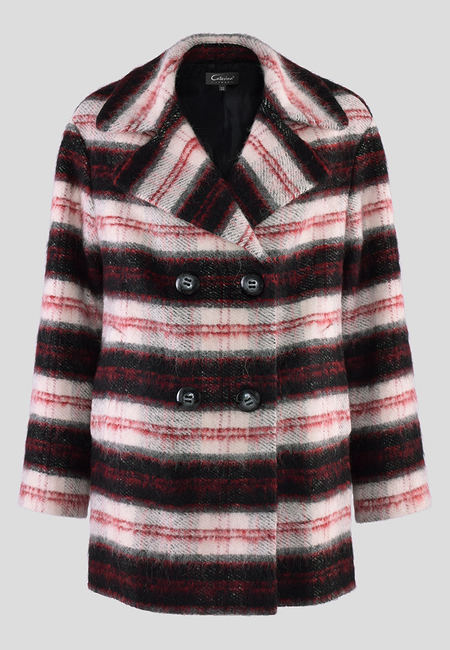 Wełniana kurtka w kratę