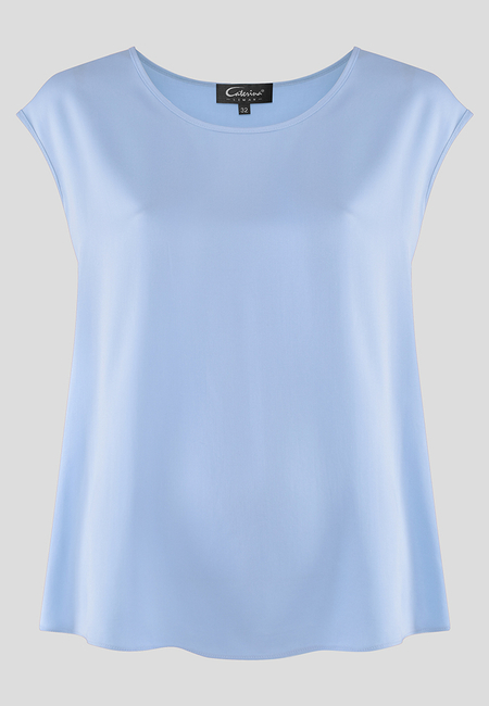 Błękitna bluzka o swobodnym kroju