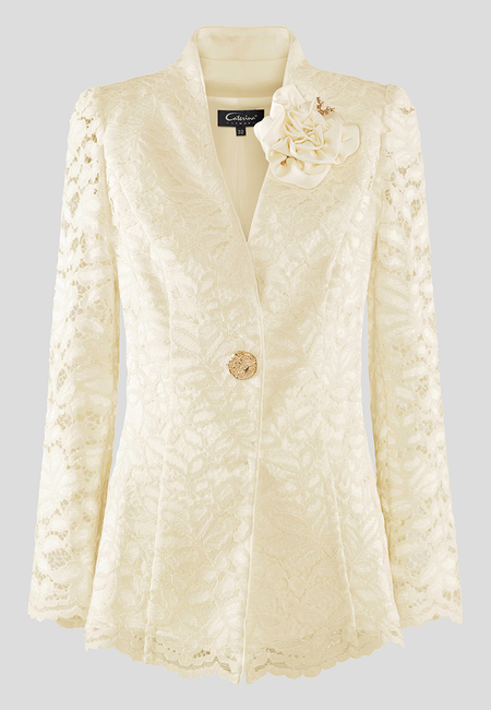Koronkowy żakiet z różą