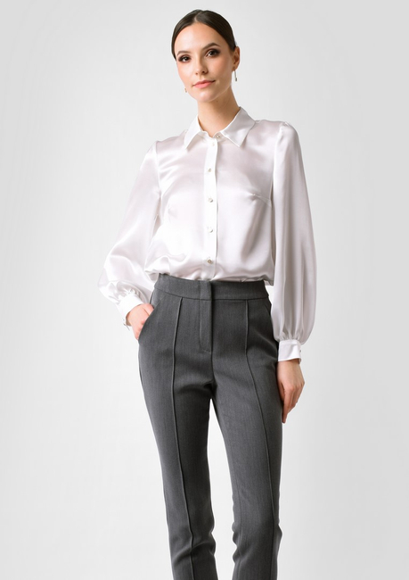 Jedwabna bluzka koszulowa