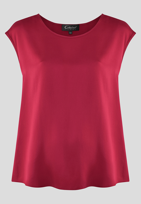 Bordowa bluzka o swobodnym kroju