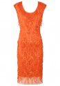 Sukienka cekinowa w kolorze pomarańczy