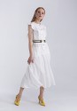 Lniana sukienka w kolorze białym