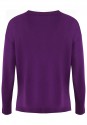 Fioletowy sweter z dekoltem w serek