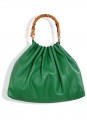 Skórzana torebka w kolorze zielonym