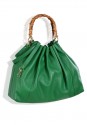 Skórzana torebka w kolorze zielonym
