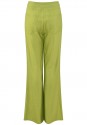 Zielone spodnie z szerokimi nogawkami