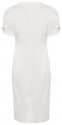 Biała sukienka z bawełnianego żakardu