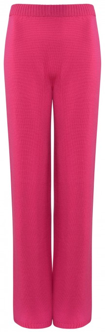 Dzianinowe spodnie w kolorze różowym