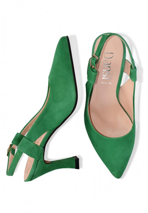 Buty z zielonego zamszu