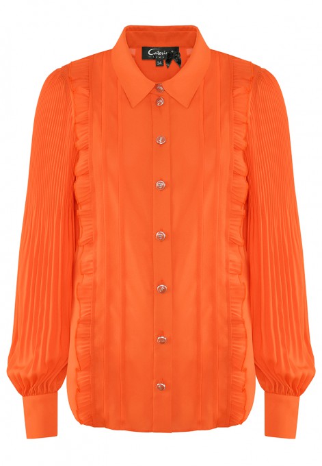 Kobieca bluzka w kolorze pomarańczowym