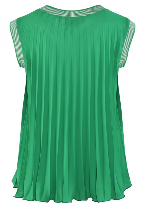 Bluzka plisowana w kolorze zielonym