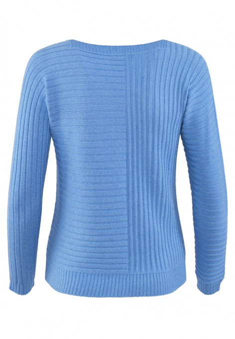 Dzianinowy sweter w kolorze niebieskim