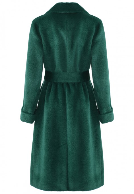 Wełniany płaszcz w kolorze zielonym