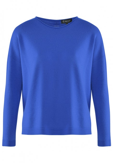 Wełniany sweter w kolorze kobaltowym