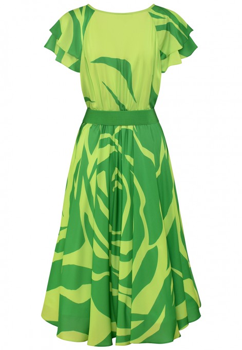 Sukienka w odcieniach zieleni