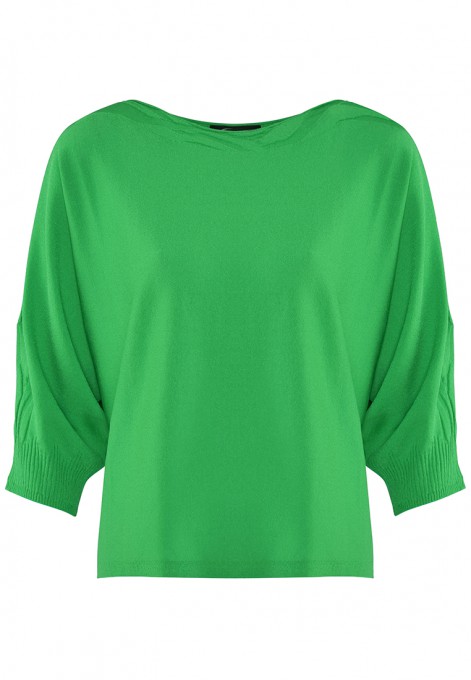 Zielona bluzka dzianinowa
