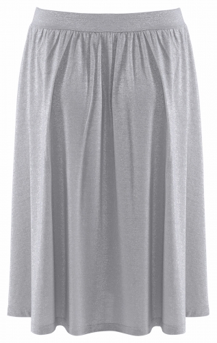 Dżersejowa spódnica w kolorze srebrnym