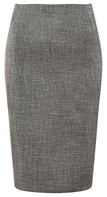 Ołówkowa spódnica z melanżowej tkaniny