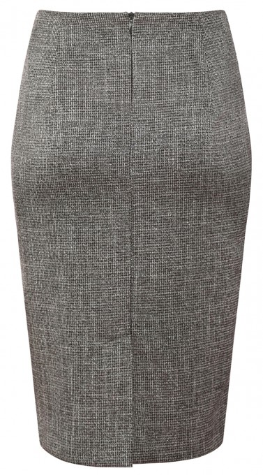 Ołówkowa spódnica z melanżowej tkaniny