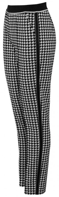 Żakardowe spodnie o wzorze pepitki
