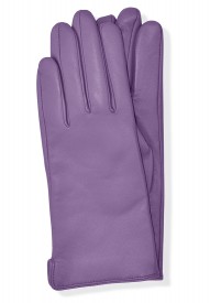 Fioletowe rękawiczki ze skóry
