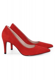 Skórzane buty w kolorze czerwonym