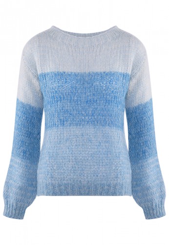 Sweter moherowy w kolorze niebieskim