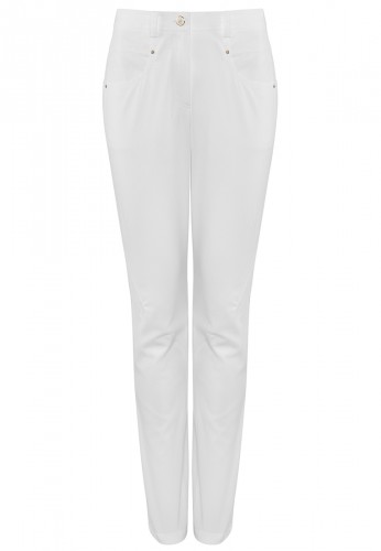 Białe spodnie z kieszeniami