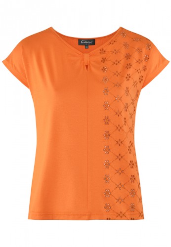 T-shirt w kolorze pomarańczowym