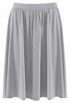 Dżersejowa spódnica w kolorze srebrnym