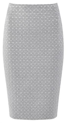 Ołówkowa spódnica w kolorze srebrnym