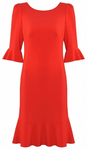 Czerwona sukienka o zwiewnym fasonie